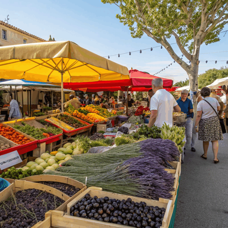 March&eacute; fermier color&eacute; en Provence