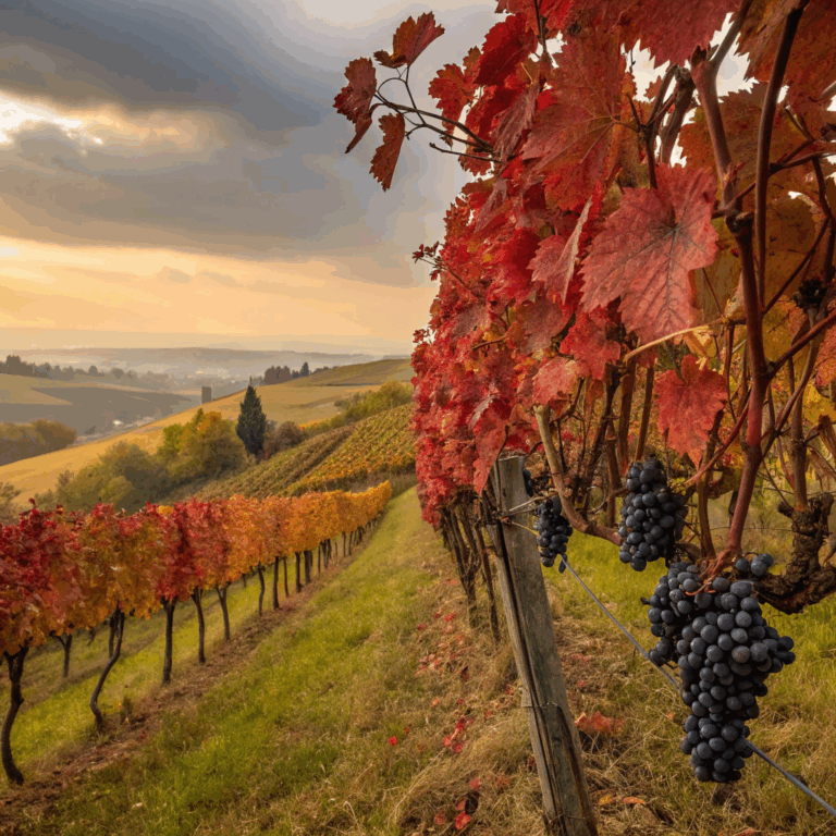 Vignoble de Pinot Noir en automne